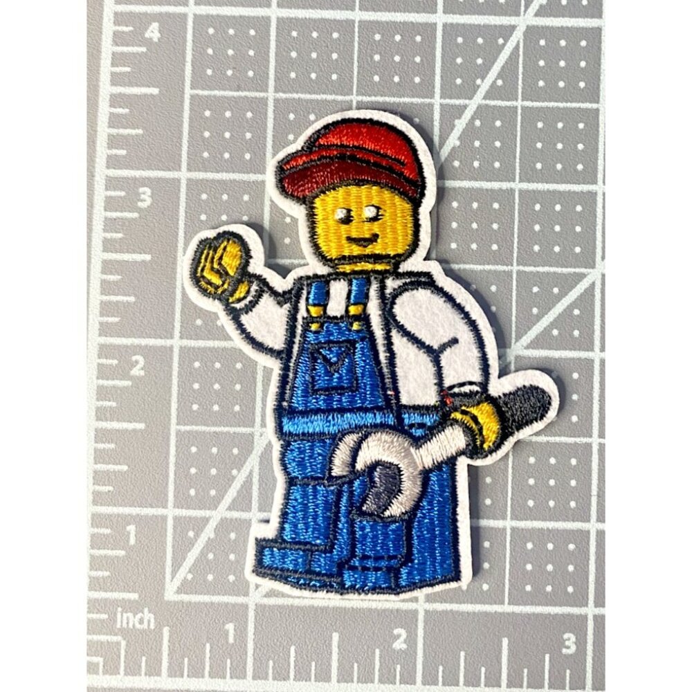 Lego Builder Handyman 3in Iron / Sew-On Patch